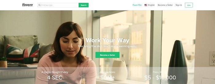Fiverr - Freelance Earning Site